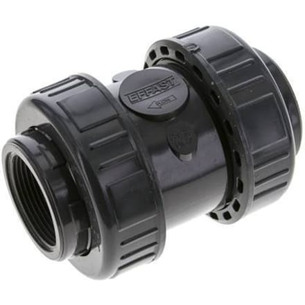 PVC Terugslagklep Rp 1 1/2'' 0.012-16bar (0.17-232psi)