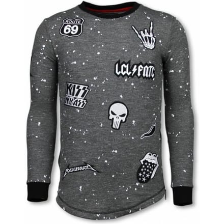 Longfit Embroidery - Sweater Patches - Rockstar - Zwart