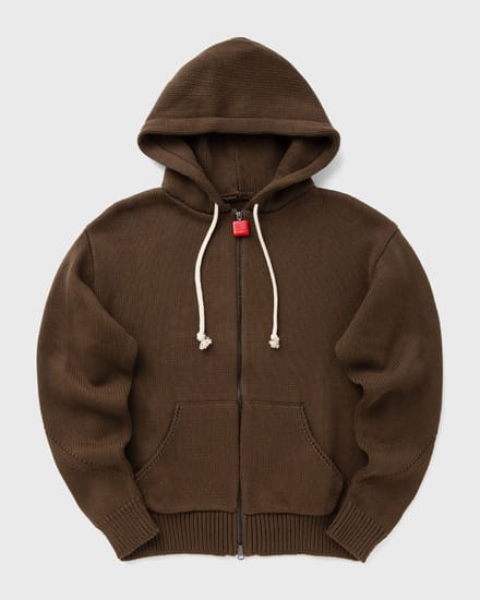 CHUNKY KNIT ZIP UP HOODIE