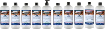 Handzeep Orange 1 liter - met gratis pomp - set van 10 stuks - Voordeelverpakking