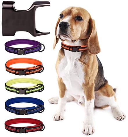Store_7 - Reflecterende nylon halsband - Verstelbare hondenhalsband