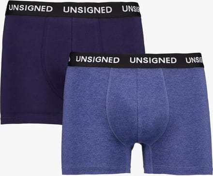 Unsigned heren boxershorts 2-pack - Zwart - Maat S