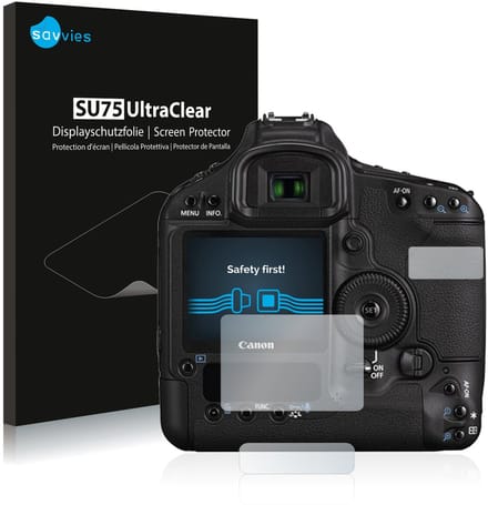 Savvies - Screenprotector voor Canon EOS 1D Mark III - Folie Beschermfolie transparant 6 Stuks