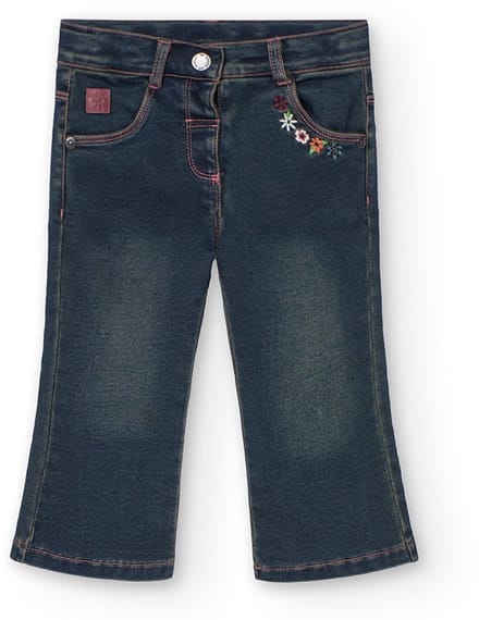 Boboli Denim Knit Broek Blauw 12 Months Meisje
