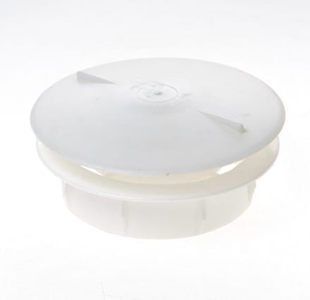 Weckx Ventilatierooster afsluitbaar kunststof wit afsl.rond 10cm 700a