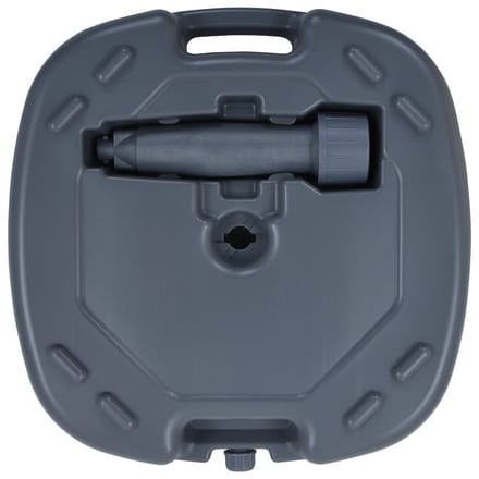 vidaXL - Parasolvoet - draagbaar - gevuld - met - zand/water - grijs
