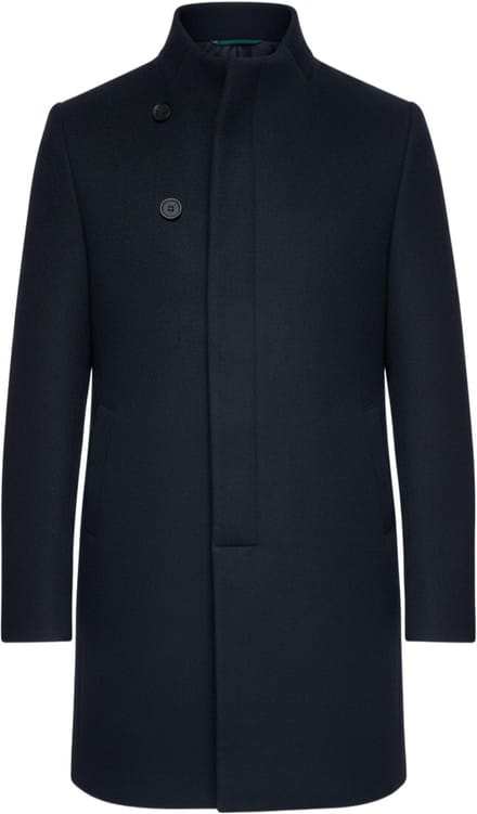 OMBRE Jas - Knopen - Effen Marine M