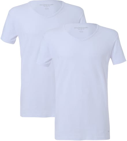 McGregor - Premium Stretch T-shirt - Ronde Hals - 2-Pack - Wit - L