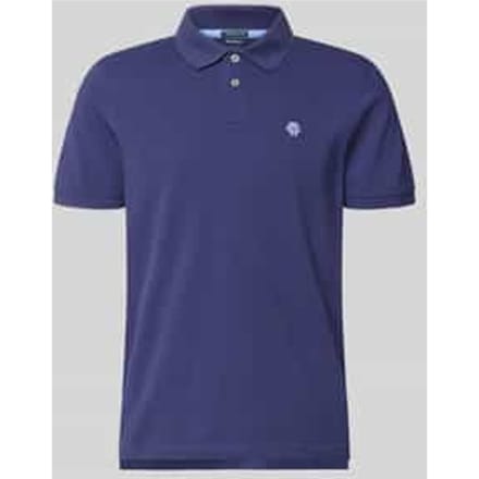regular fit poloshirt met labelstitching