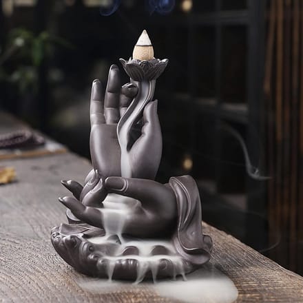 Buddha Hand Incense Burner Waterfall Incense Burner Backflow Incense Holder Meditation Incense Holder For Meditation - ShopVlot