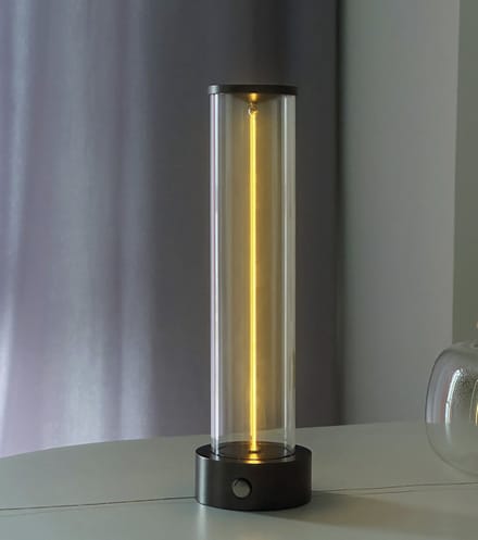 LED Tafellamp Magic – Bureaulamp dimbaar 90 Lumen - ideaal voor camping / terras - 3000K Warm Wit - Metaal/Glas - Antraciet