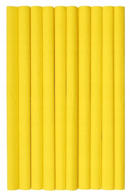 Verfrommeld crêpepapier geel 50x200cm - 10 vel