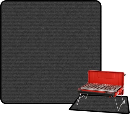 Vuurkorf Mat - Terrashaard Pad - Terras Beschermen - Hittebestendig tot 800°C - 80 x 75 cm - Zwart