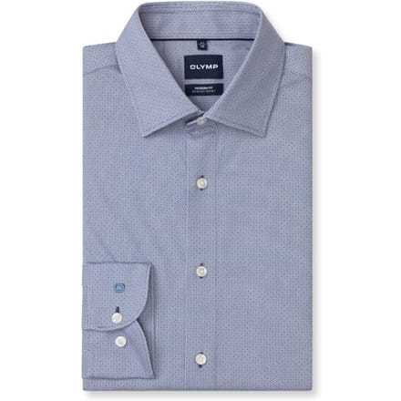 OLYMP Luxor 24/Seven Overhemd, Modern Fit, New Kent, Marineblauw