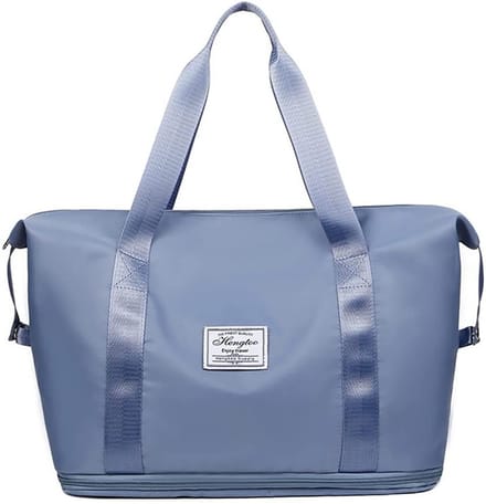 Sporttas dames - inklapbaar - groot opbergruimte - blauw