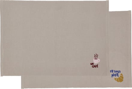 Södahl Bistro Placemat 33 x 48 cm 2 stuks Coffee brown