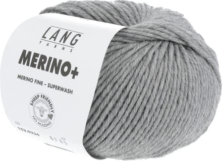 Lang Yarns Merino Plus - 224 grijs mix - Merinowol Garen