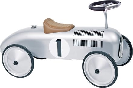 GOKI Loopauto - Nummer 1 Zilver - 73,5X35X40Cm - Metaal En Kunststof - 1 Jaar