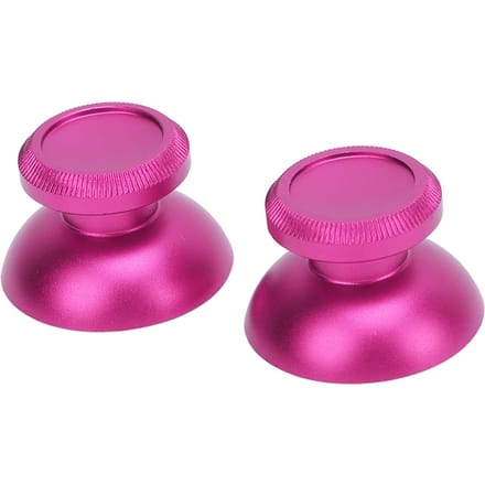 2 STuks Thumbstick Caps Aluminiumlegering Thumb Joystick Grips Vervangende Accessoires voor Gaming Console Controller Type 3 pink