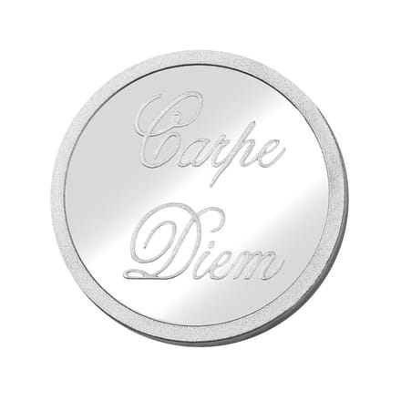 Quiges Medaillon Munt - Carpe Diem Verzilverd - 33mmØ
