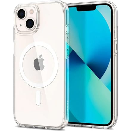 Spigen Ultra Hybrid Hoesje Geschikt voor iPhone 13 MagSafe Transparant/Wit