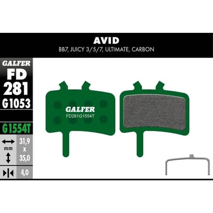 Remblok Galfer Avid Bb7, Juicy 3/5/7/Ultimate/Carb. Promax 950