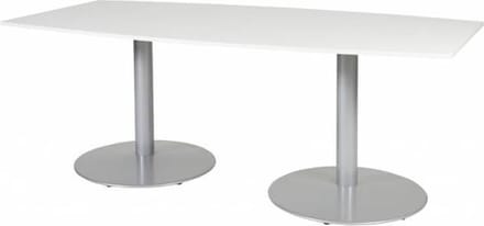 Vergadertafel - Linesto 200x100 tonv. wit - alu frame