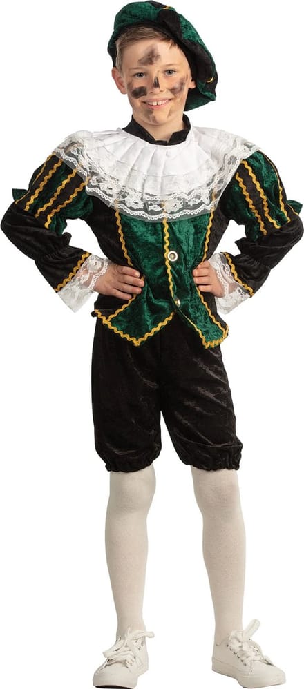 Pietenpak Groen/Zwart - 116 t/m 164-128