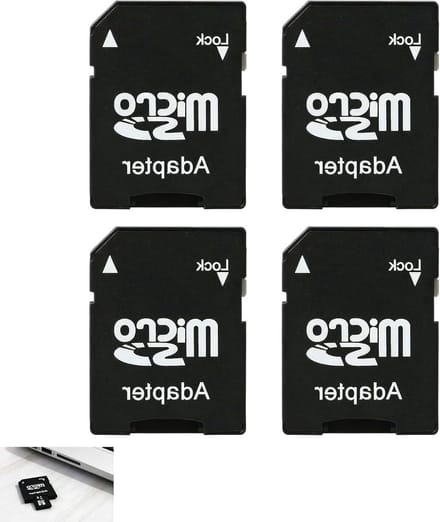 Micro SD Adapters - TF naar SD - Gegevens Overzetten - Schrijfbeveiliging - 4 Stuks - Zwart