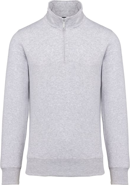 Kariban Sweater met ritshals K487 - Ash Heather - S
