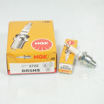 Bougie d'allumage NGK pour mobylette Sachs 50 PRIMA 2 Après 1996 BR5HS / Par 10 Neuf
