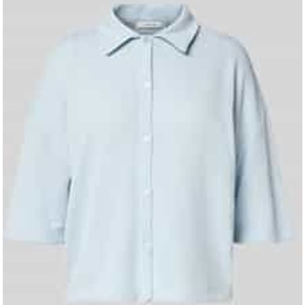 Gebreid shirt van viscosemix met polokraag model 'Sitrica'