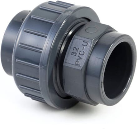 Druk PVC 3-delige koppeling - 63mm - 16 bar