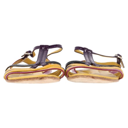 Tod's Sandalen met Bandjes in Multicolor Lakkenleer