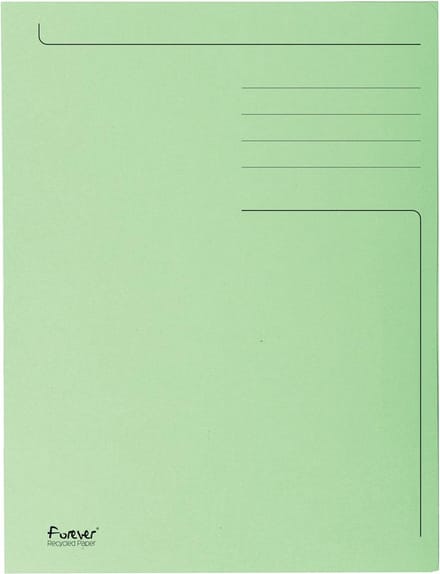 Exacompta 50x FOREVER® bedrukte map met 3 kleppen - 280gm2 - 24x32 cm voor A4 - Grasgroen - 448013E