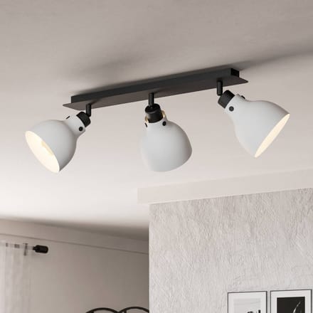 EGLO Matlock plafondspot, lengte 74 cm, grijs/zwart, 3-lamps.