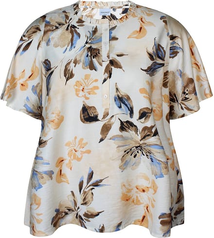 Zhenzi -Freya 1301-Blouse S/S Navy maat S=42/44