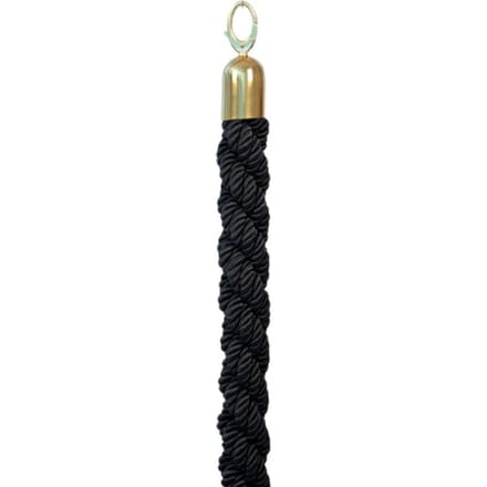 Afzetkoord Securit 150cm zwart met goudkleurige knop