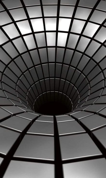Fotobehang - Silver Hole 150x250cm - Vliesbehang