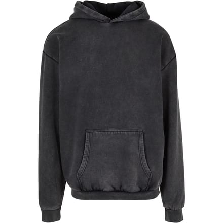 Urban Classics - Acid Washed Hoodie/trui - S - Zwart