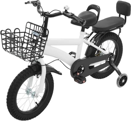 Kinderfiets - Loopfiets - Leren Fietsen - Inclusief Mand - 14 inch - Wit