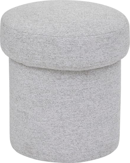 Atmosphera Poef Kita Ø37xH40cm - Nylon/Viscose - Grijs