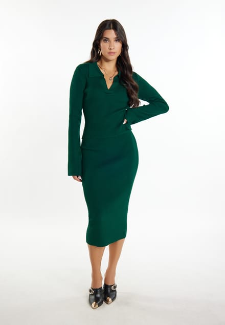 Faina Jumper Dames Smaragdgroen