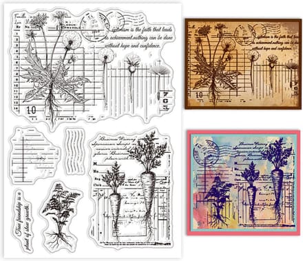 BaBaBa Stempelset Met 6 Clearstamps Ephemera
