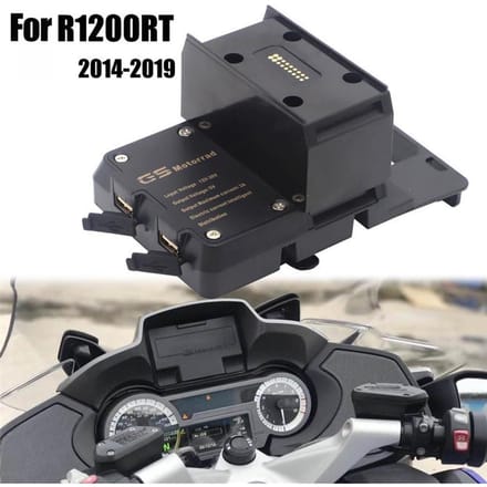 Support de téléphone de navigation pour moto BMW R 1200 RT, support de téléphone, chargement USB, support pour BMW R1200RT 2014-2019 black