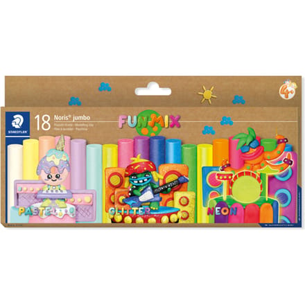 STAEDTLER Noris jumbo 842 boetseerklei - 18 kleuren - vanaf 4 jaar
