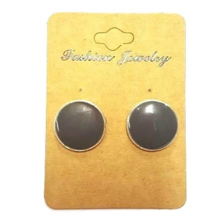 Fako Bijoux® - Oorbellen - Steker - Ø 18mm - Grijs