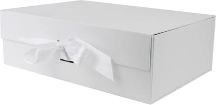 Luxe Geschenkdozen - Verhuisdozen Cadeaubox - Cadeaus Presenteren - Magnetische Sluiting Lint - 335 x 26 x 155 cm - Wit