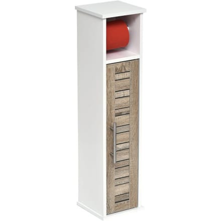 Toiletrolhouder met toiletroldispenser Stockholm - 18x18x75 cm - Bruin