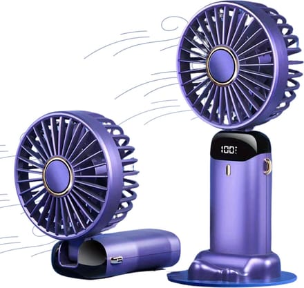 Nivard Ventilator Staand - Ventilatoren - Tafelventilator - Statief - Extra Verkoelend - Aircooler - Cooling Fan - Cooler - Paars